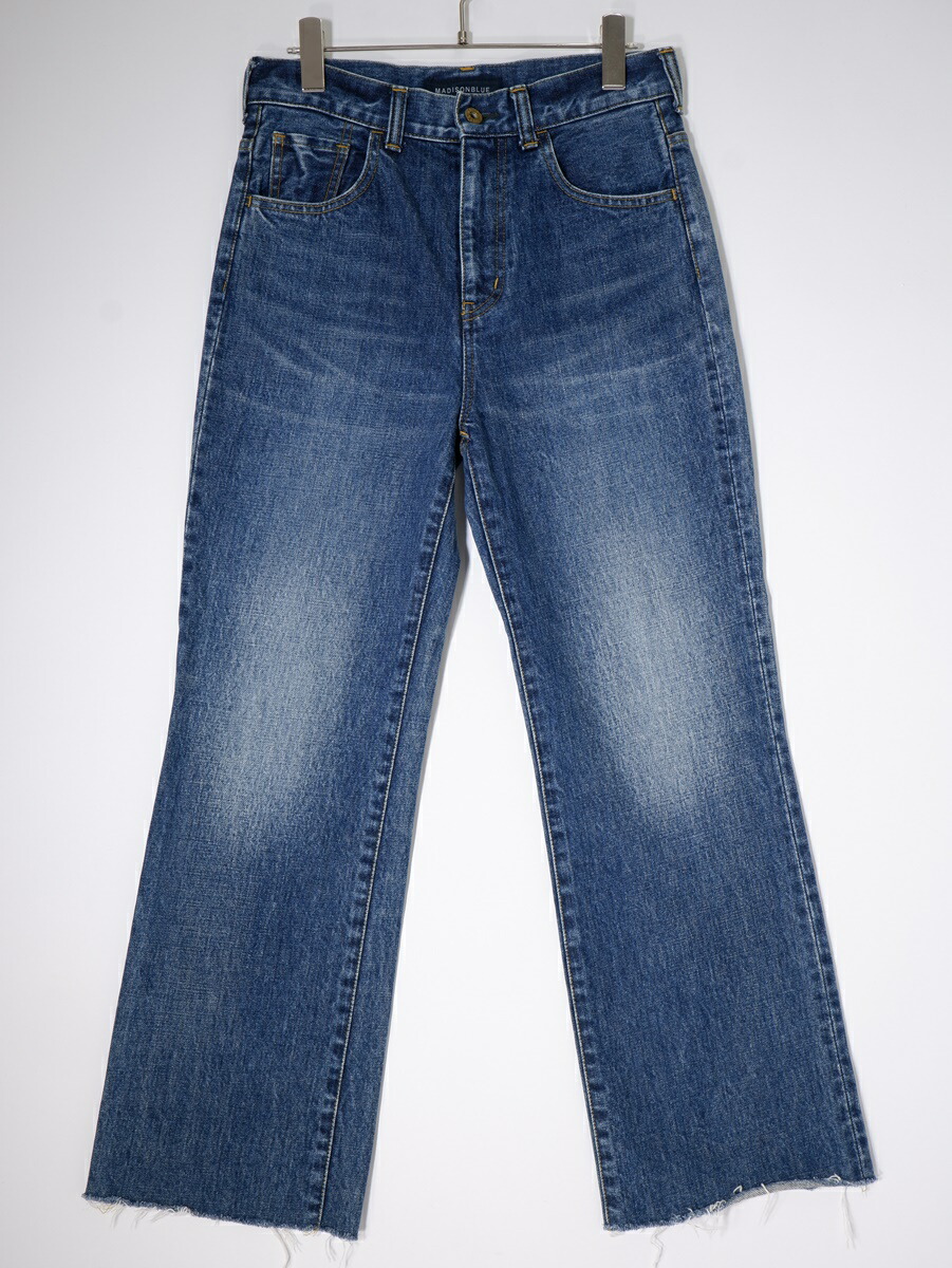 楽天市場】MADISON BLUE マディソンブルー Wide cropped Denim