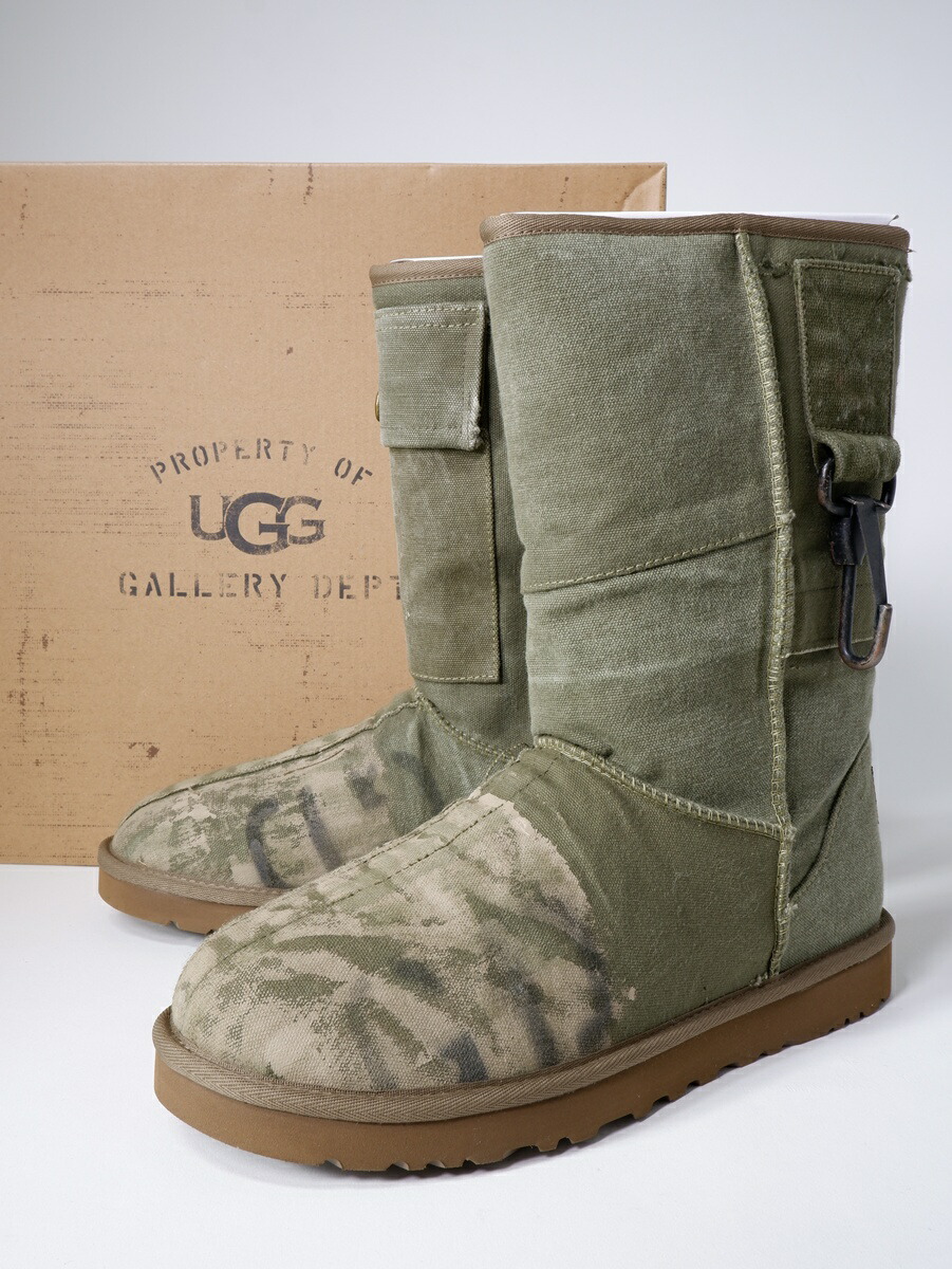 【百貨店SALE継続期間中尖んがり5倍!】UGGアグ × GALLERY DEPT. Canvas Boot ギャラリーデプト 帆布 ブーツ新品【MFWA82024】【GRN】【US10(28糎)】【未当て嵌める】【沖縄.離島以外 貨物輸送無料】【DM260526】