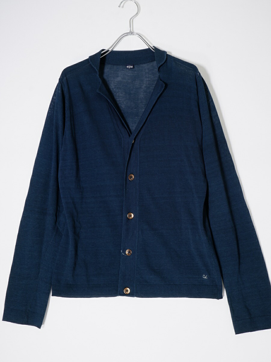 【現行タグ】45R インディゴカーディガン Fサイズ コットン ネイビー 楽天市場】45R/45rpm インディゴKNIT ALL 定価64900円 ジャケット