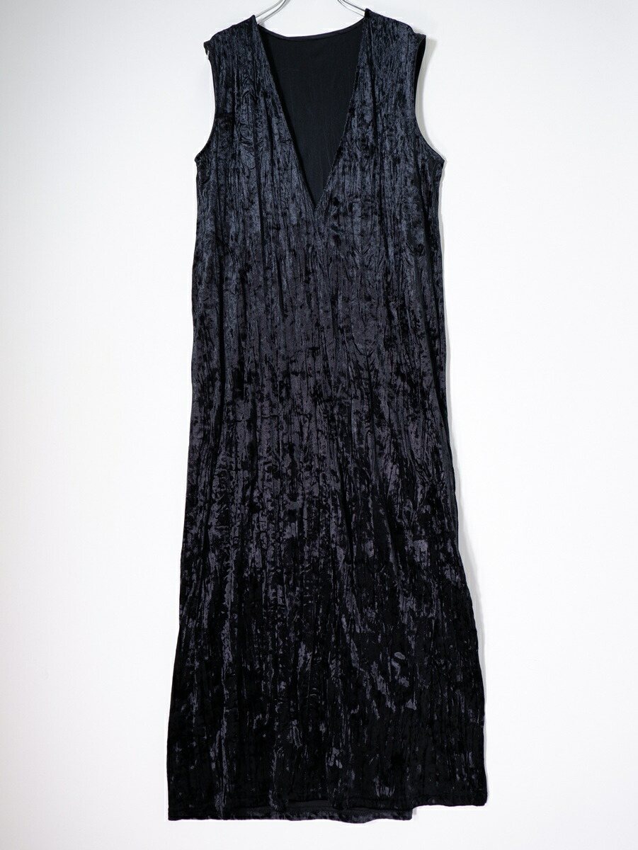 CITYSHOPシティショップ 2024SS CITYSHOPCRUSH VELVET LEAN DRESSクラッシュベルベッドリーンドレス(ワンピース)【LOPA80828】【ブラック】【38】【中古】【沖縄.離島以外 送料無料】【DM260210】