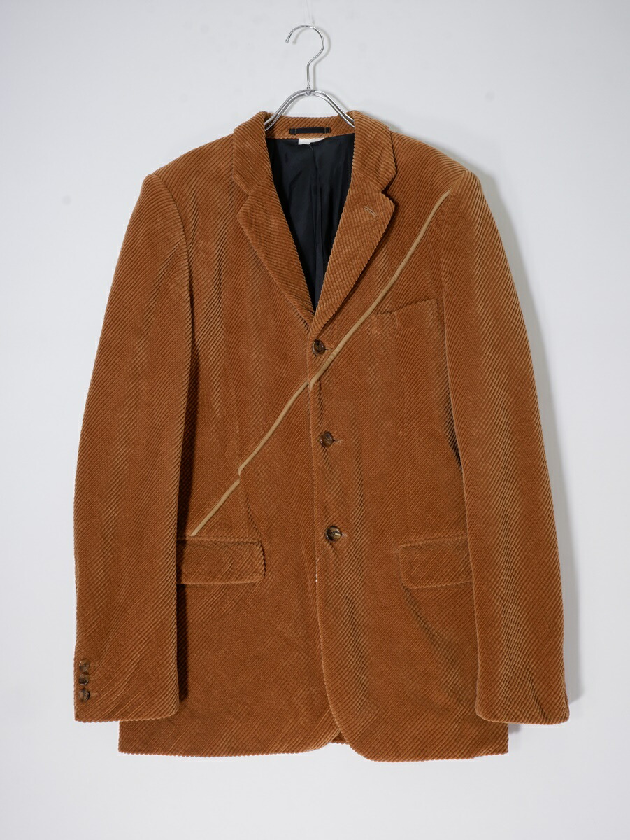 COMME des GARONS HOMME PLUS EVER GREENコムデギャルソン オム プリュス エバーグリーン 2006AW 製品洗い加工 バイアス太畝コーデュロイジャケット【MJKA76629】【キャメル】【M】【中古】【沖縄.離島以外 送料無料】【DM241210】