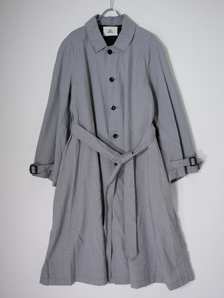 OUTILウティ MANTEAU UZES 炎節毛糸 ビッグ影ぼうし ステンカラー厚地の外套【MCTA79531】【GRAY】【0】【中古】【沖縄.離島以外 貨物輸送無料】【DM251007】