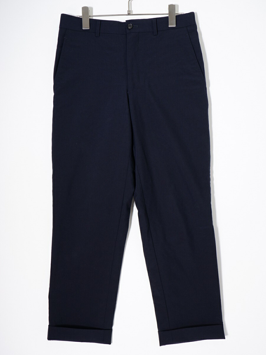 COMME des GARONS HOMME PLUSコムデギャルソン オム プリュス 2014SS HATCHING孵化期 ウールトロピカル テーパードパンツ【MPTA79534】【ネイビー】【M】【中古】【沖縄.離島以外 送料無料】【DM251014】