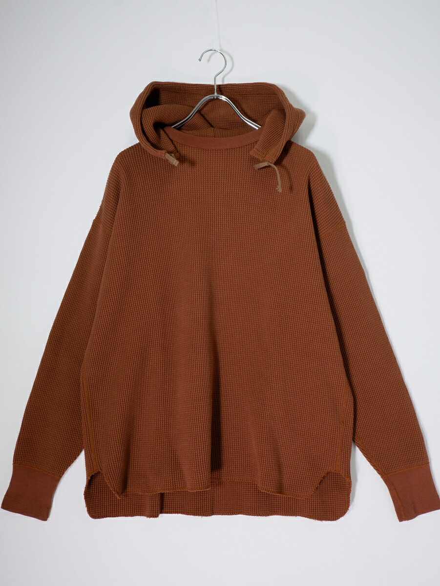 PHIGVEL MAKERS & Co.フィグベル 2022AW HOODED HEAVY WAFFLE TOP/RUSSETヘビーワッフル後付けパーカー【MTSA81634】【RUSSET】【2】【中古】【沖縄.離島以外 送料無料】【DM260428】|ブランド古着の買取販売 渋谷FILT
