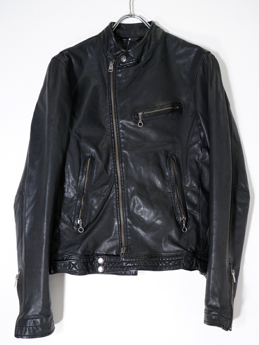 BEAMS PER BACCO ブラックライダースジャケット International Gallery BEAMS インターナショナルギャラリー