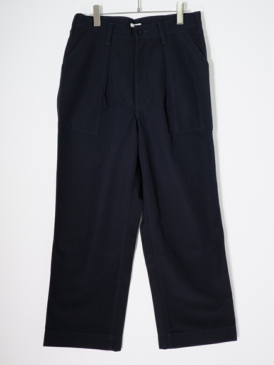 【百貨店SALE継続期間中尖んがり5倍!】PHIGVEL MAKERS \u0026 Co.フィグベル 2023AW C/W FATIGUE TROUSERS/INK BLUEファティーグトラウザーズ ベイカーパンツ【MPTA81637】【INK BLUE】【2】【中古】【沖縄.離島以外 貨物輸送無料】【DM260505】