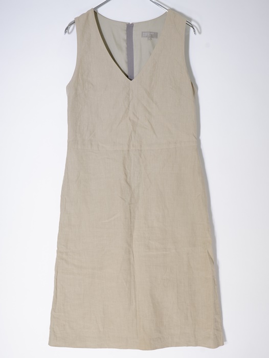 Margaret Howell マーガレットハウエル 19 Dense Fine Linen Poplinリネンポプリンワンピース Lopa Beige 薄いカーキ系 1 中古 2点以上同時購入で送料無料 Dm Runawayapricot Com