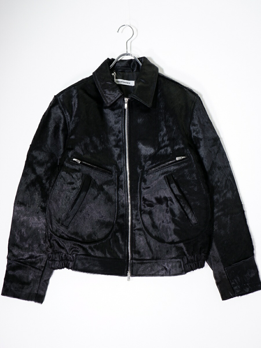 NO MAINTENANCEノーメンテナンス 2025AW Aero Cow Fur Leather Jacket牛革カウ ファー レザージャケット新品【MJKA80347】【ブラック】【M】【未使用】【沖縄.離島以外 送料無料】【DM251216】