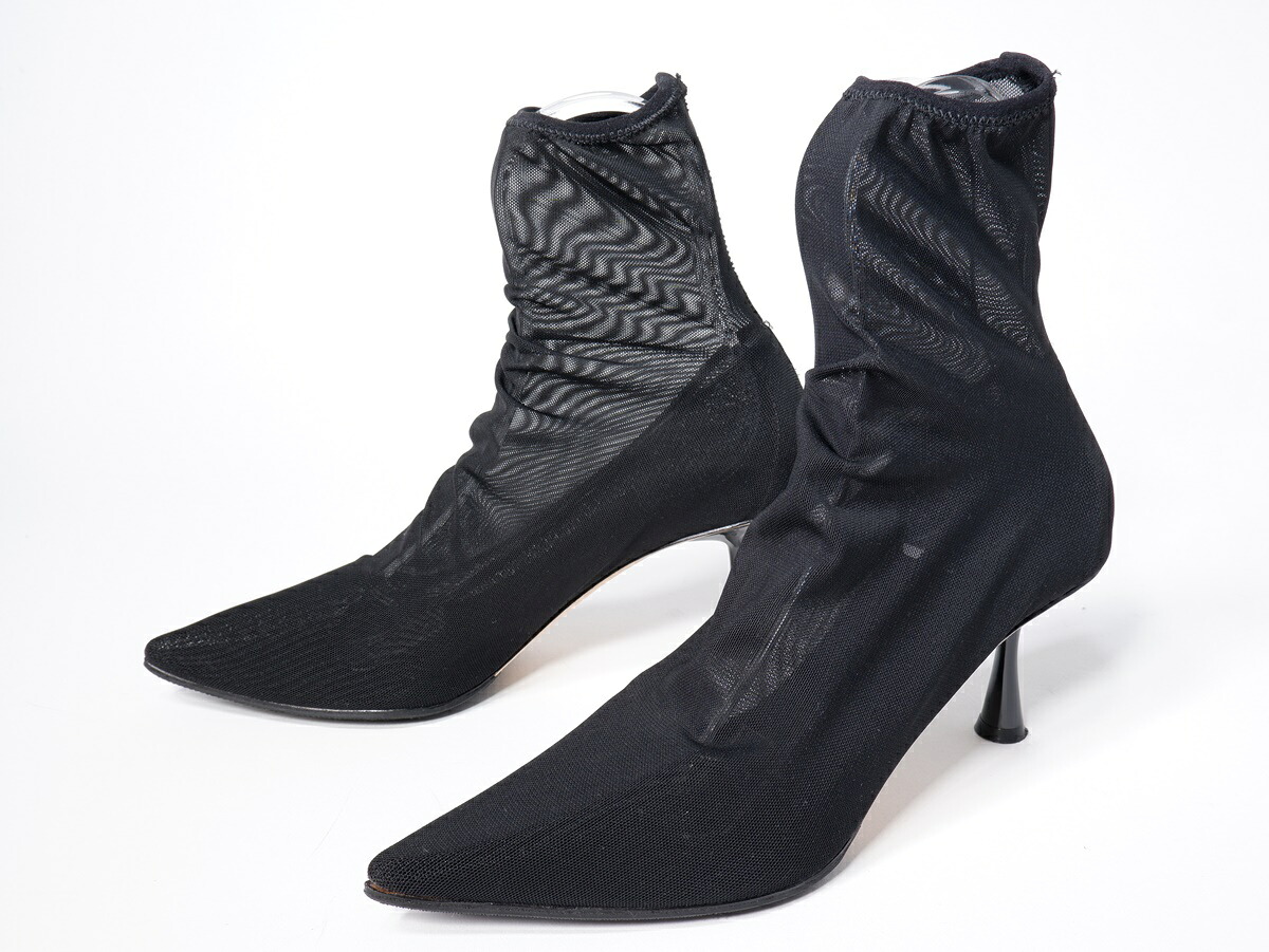 STUDIO AMELIAスタジオアメリア ドゥーズィエムクラス購入2024SS RAZOR 70 BOOT パンプス ブーツ【LFWA76749】【ブラック】【37(23.5cm)】【中古】【沖縄.離島以外 送料無料】【DM250101】