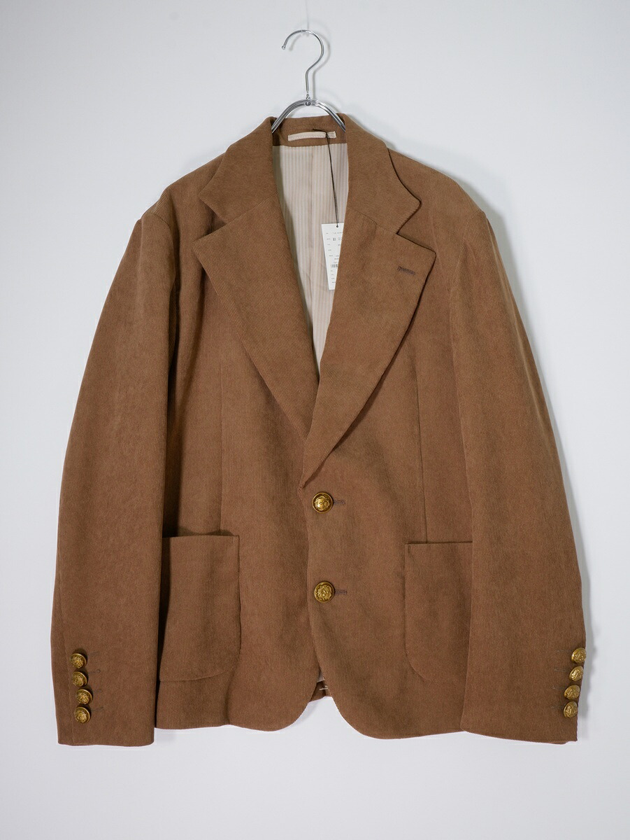 TMTティーエムティー 2024SS CORDUROY SINGLE JACKETコーデュロイシングルジャケットTJK-S2401新品【MJKA79849】【ブラウン】【L】【未使用】【沖縄.離島以外 送料無料】【DM251104】