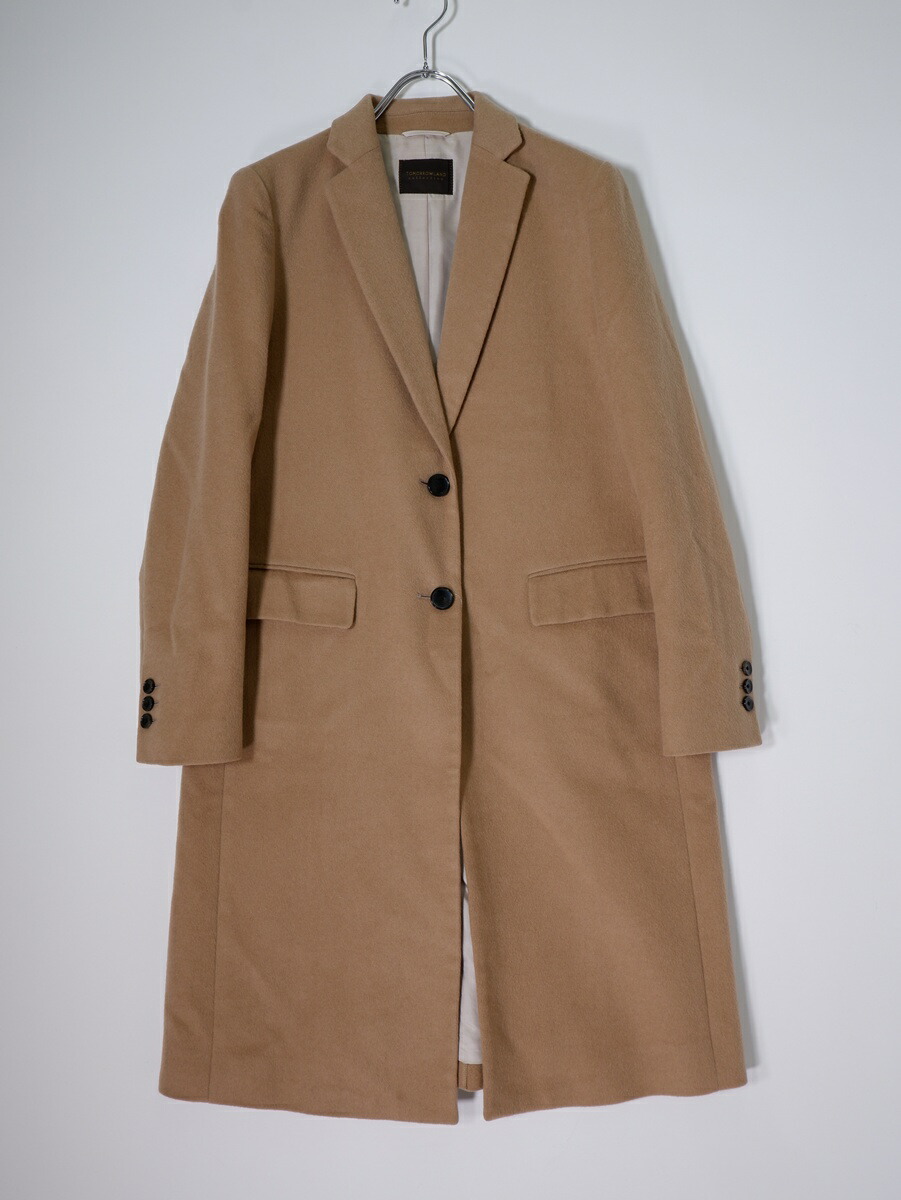 TOMORROWLAND collectionトゥモローランド コレクション 日本製 上質ウールカシミヤチェスターコート【LCTA80951】【ベージュ】【36】【中古】【沖縄.離島以外 送料無料】【DM260217】