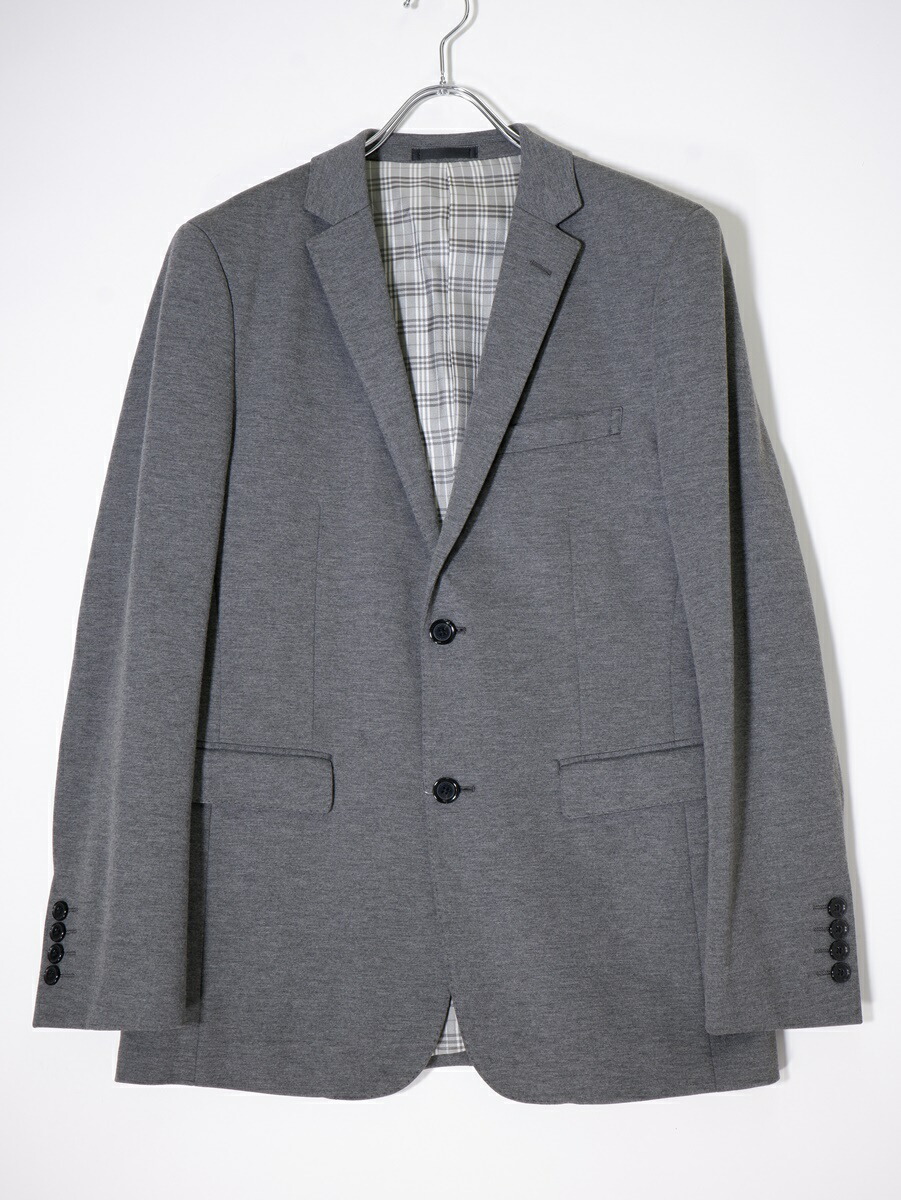 バーバリーブラックレーベル テーラードジャケット グレー BURBERRY BLACK LABELグレー テーラードジャケット