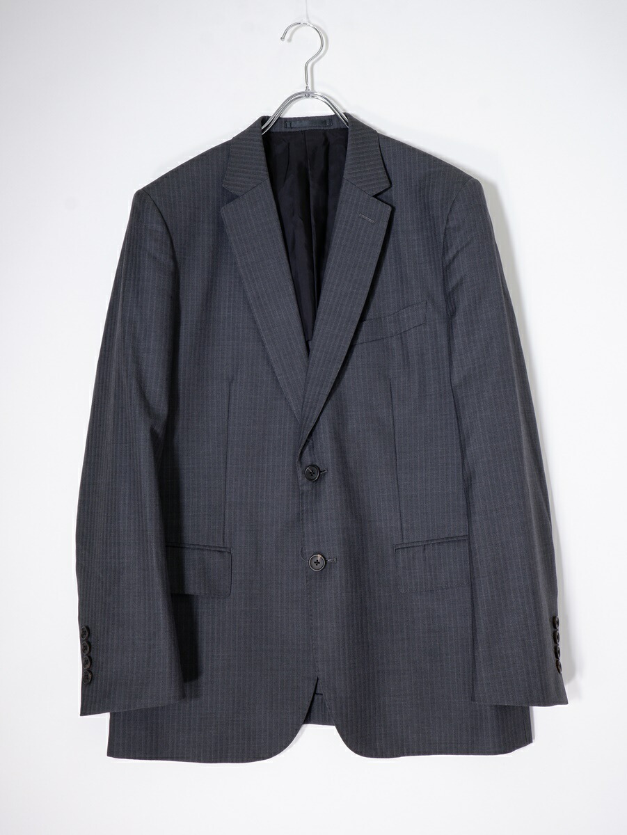 Paul Smithポールスミス Loro Pianaロロピアーナ FOUR SEASONS SOHO FIT ウール2Bジャケット【MJKA78451】【グレー】【M2】【中古】【沖縄.離島以外 送料無料】【DM250603】