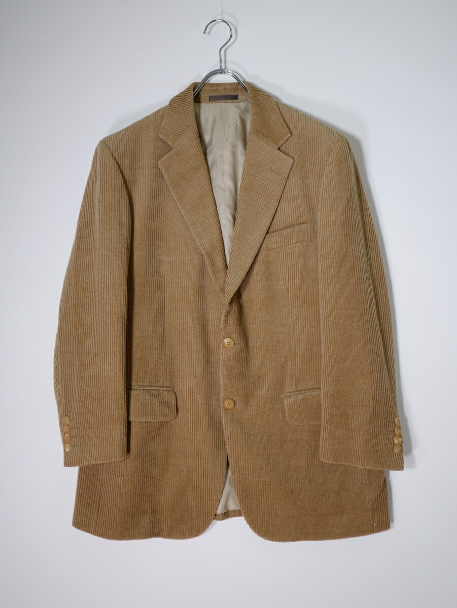 BURBERRY LONDONバーバリー 英国の首都 日本製 絨毛地絹 太畝コール天 2Bテーラードジャケット【MJKA80152】【ベージュ系】【AB5(96-86-170)】【中古】【沖縄.離島以外 貨物輸送無料】【DM251202】