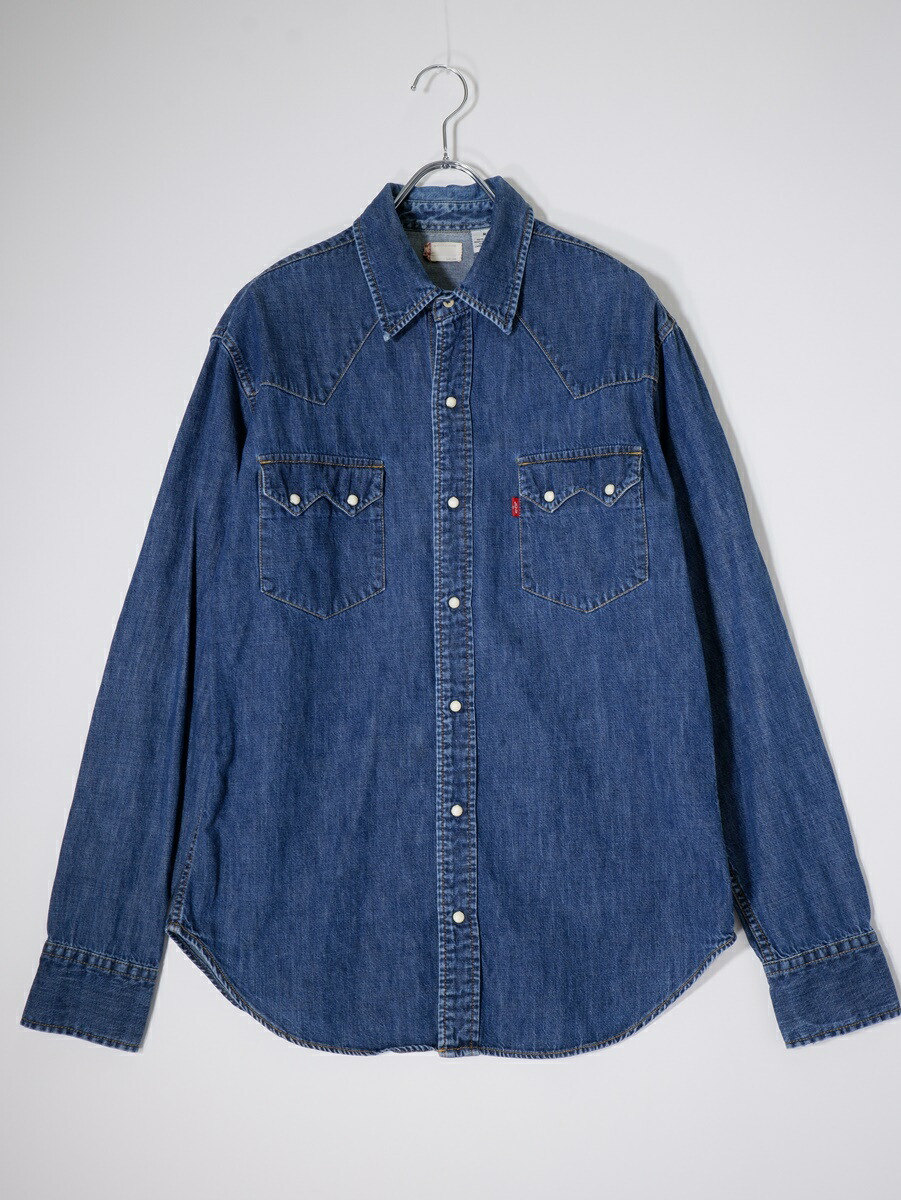 【美品】LEVI'S リーバイLVC トリプルプリーツブラウス LEVI'S VINTAGE CLOTHING 1879 プリーツブラウス!!!. . 激レアな