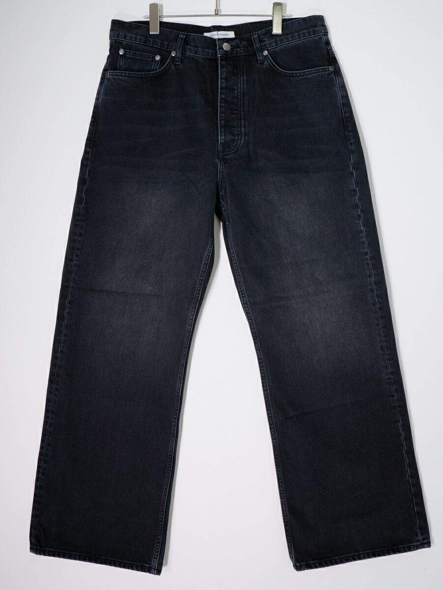 NO MAINTENANCEノーメンテナンス 2025AW BAGGY DENIM WASHED BLACKウォッシュドブラック バギーデニム新品【MDNA80354】【ブラック】【W34】【未使用】【沖縄.離島以外 送料無料】【DM251216】