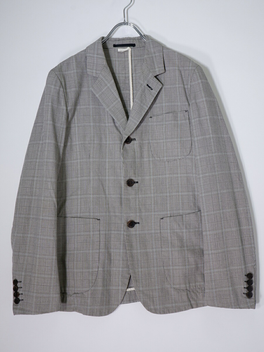 COMME des GARCONS HOMME DEUXコムデギャルソンオムドゥ 特殊加工コットンウールシルク グレンチェックテーラードジャケット【MJKA80954】【グレー】【XS】【中古】【沖縄.離島以外 送料無料】【DM260217】｜ブランド古着の買取販売 渋谷FILT 12,569円