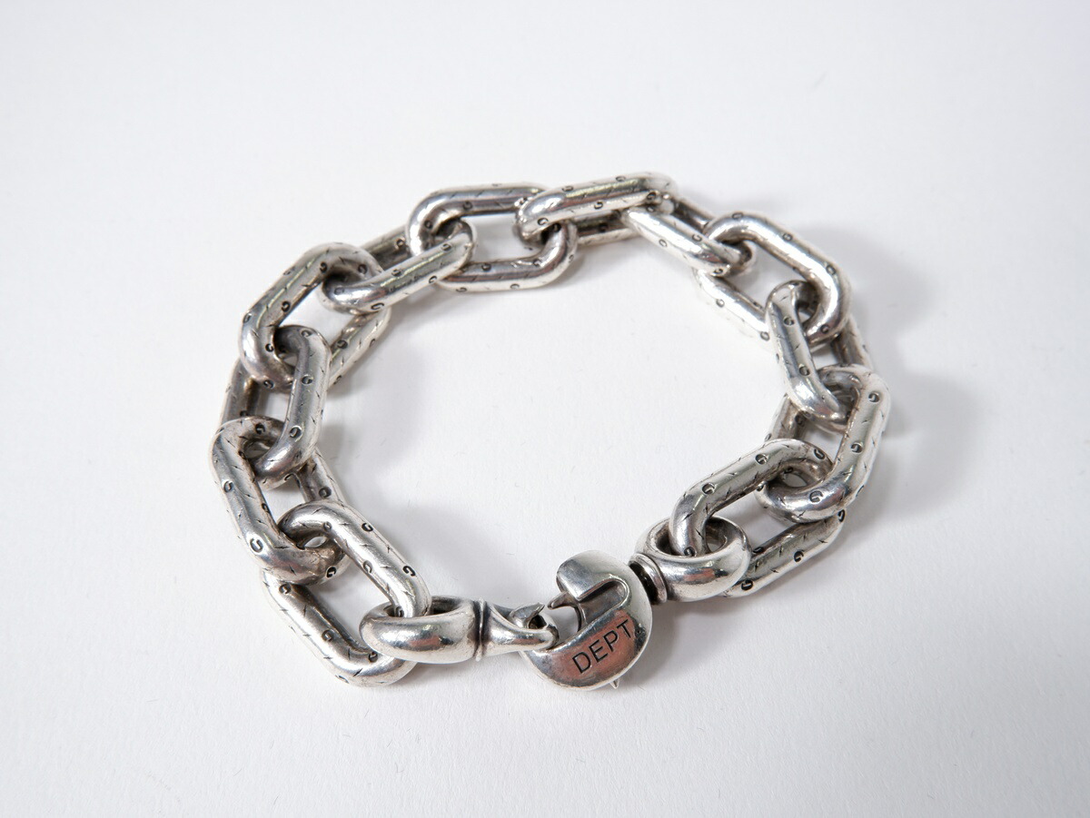 【百貨店SALE継続期間中尖んがり5倍!】GALLERY DEPT.ギャラリーデプト ×LONE ONESロンワンズ G Link Braceletしろがね色925 G繋がり腕輪【MACA82056】【しろがね色】【M】【中古】【沖縄.離島以外 貨物輸送無料】【DM260519】