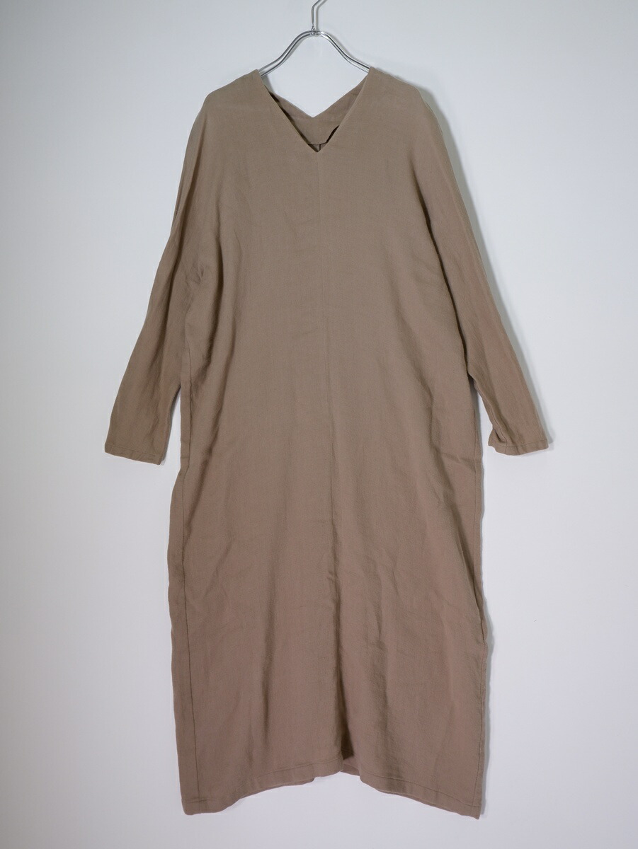 【百貨店SALE継続期間中尖んがり5倍!】evam evaエヴァムエヴァ cotton v neck op 綿織物Vのど首衣装【LOPA81457】【amber 】【無償性】【中古】【沖縄.離島以外 貨物輸送無料】【DM260414】