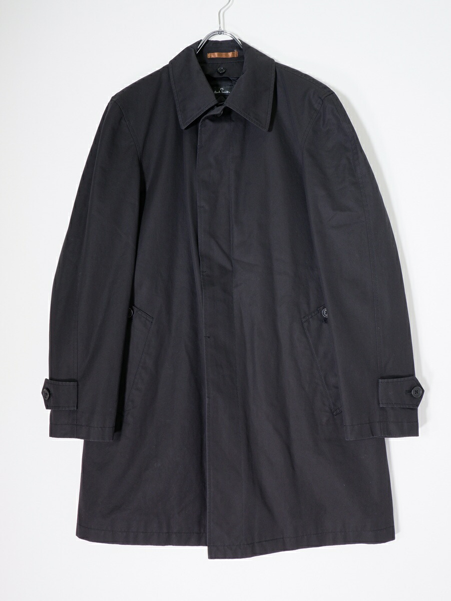 PS Paul Smithピーエス ポールスミス 中綿キルティングライナー付き コットンギャバステンカラーコート【MCTA80657】【ブラック】【L2】【中古】【沖縄.離島以外 送料無料】【DM260113 】