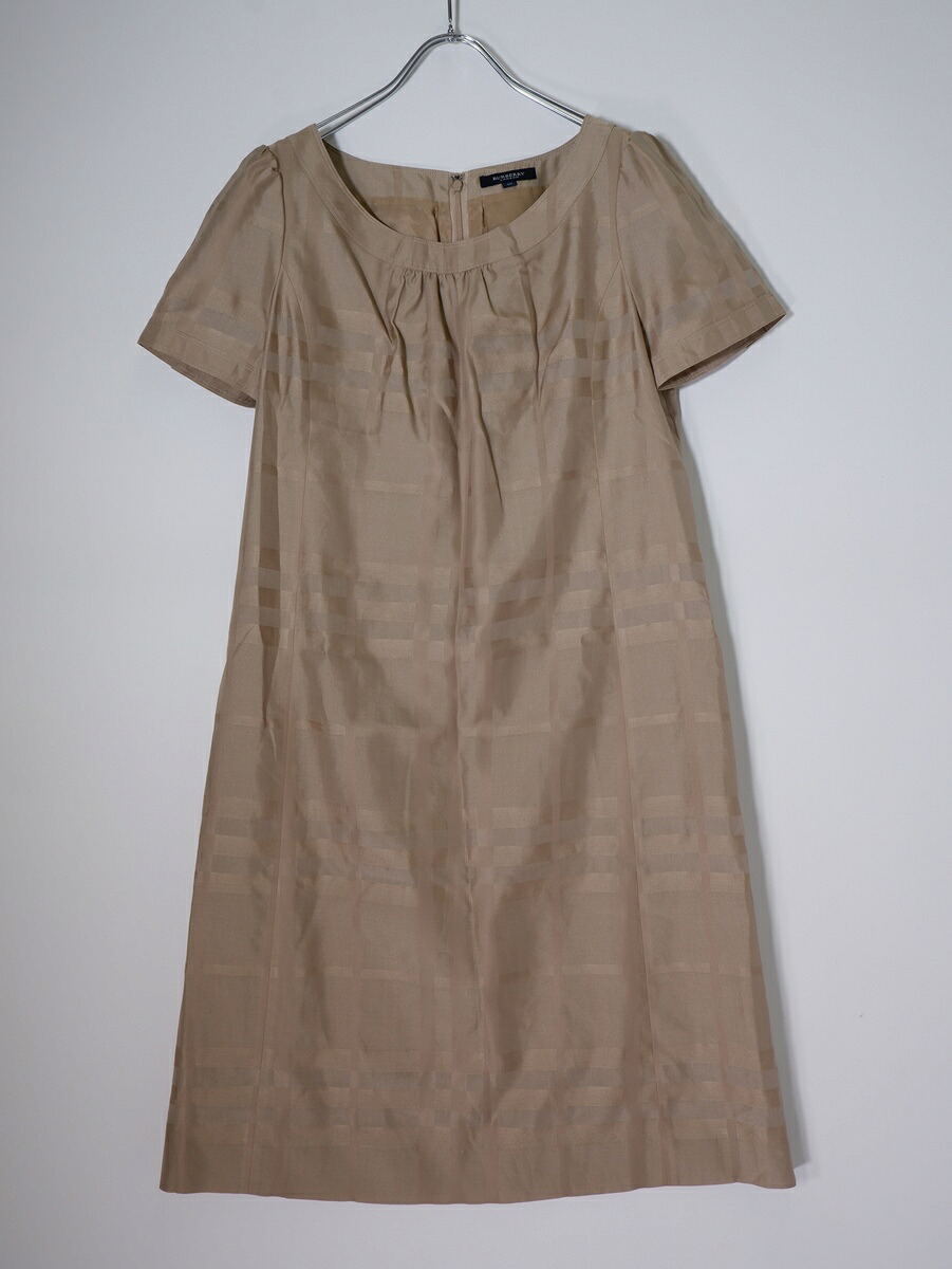 BURBERRY LONDONバーバリー ロンドン 日本製 シルク混 シャドーチェック パフスリーブドレス ワンピース【LOPA81361】【ベージュ系】【40】【中古】【沖縄.離島以外 送料無料】【DM260331】 16,394円