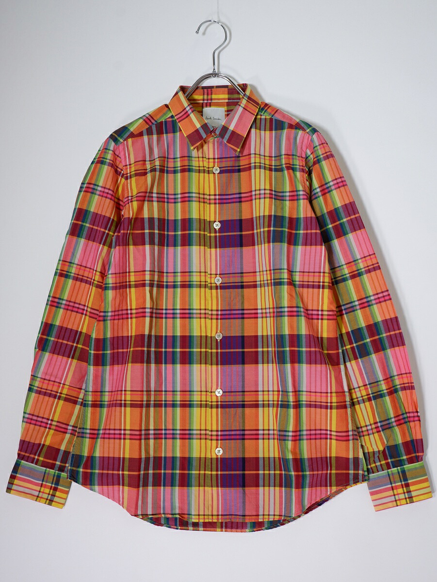 Paul Smithポールスミス マルチチェック長袖シャツ【MSHA80564】【マルチカラー】【S】【中古】【沖縄.離島以外 送料無料】【DM251230】