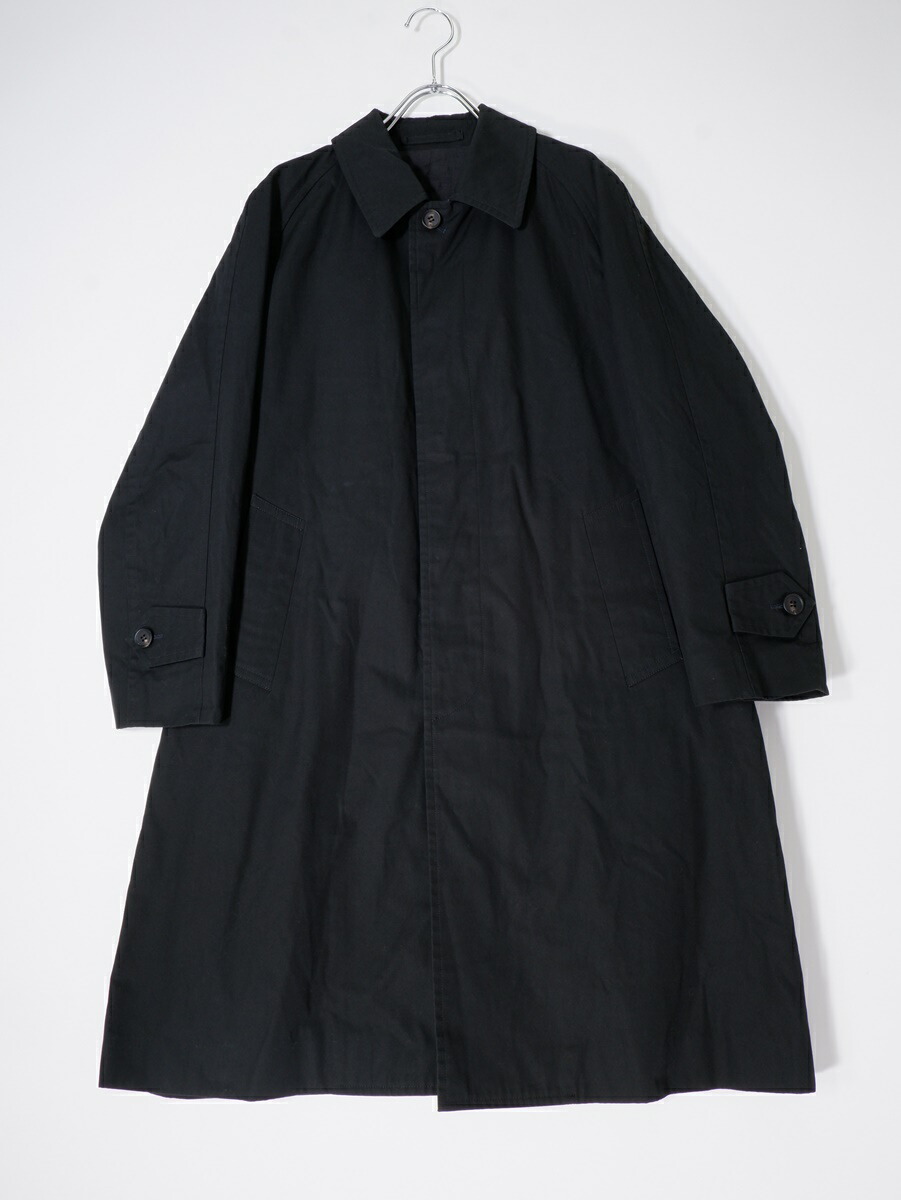BRENAブレナ ONCLE COATオンクルコート FRENCH BURBERRY生地バルマカーンコート【LCTA76166】【ブラック】【38】【中古】【沖縄.離島以外 送料無料】【DM241009】