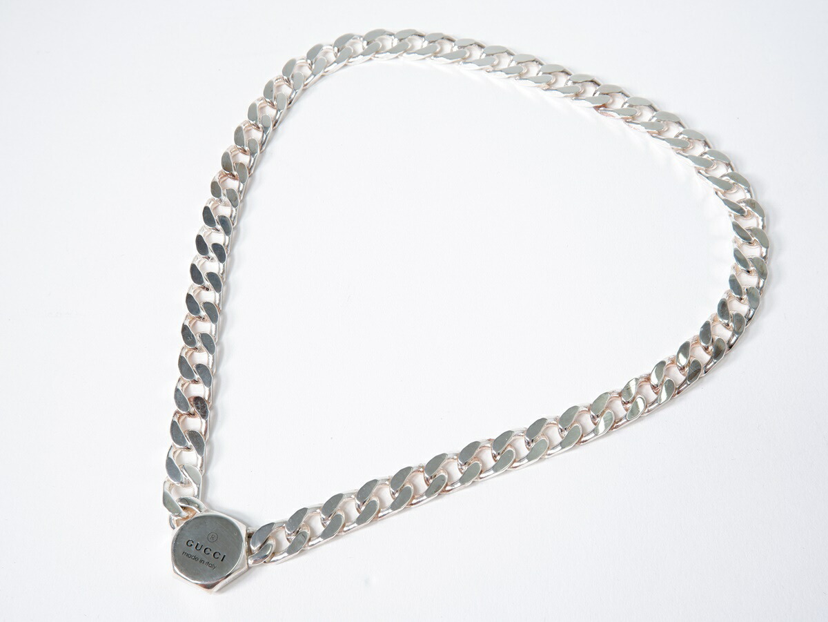 楽天市場】GUCCI グッチ ロゴプレート チョーカー ネックレス 32.5cm