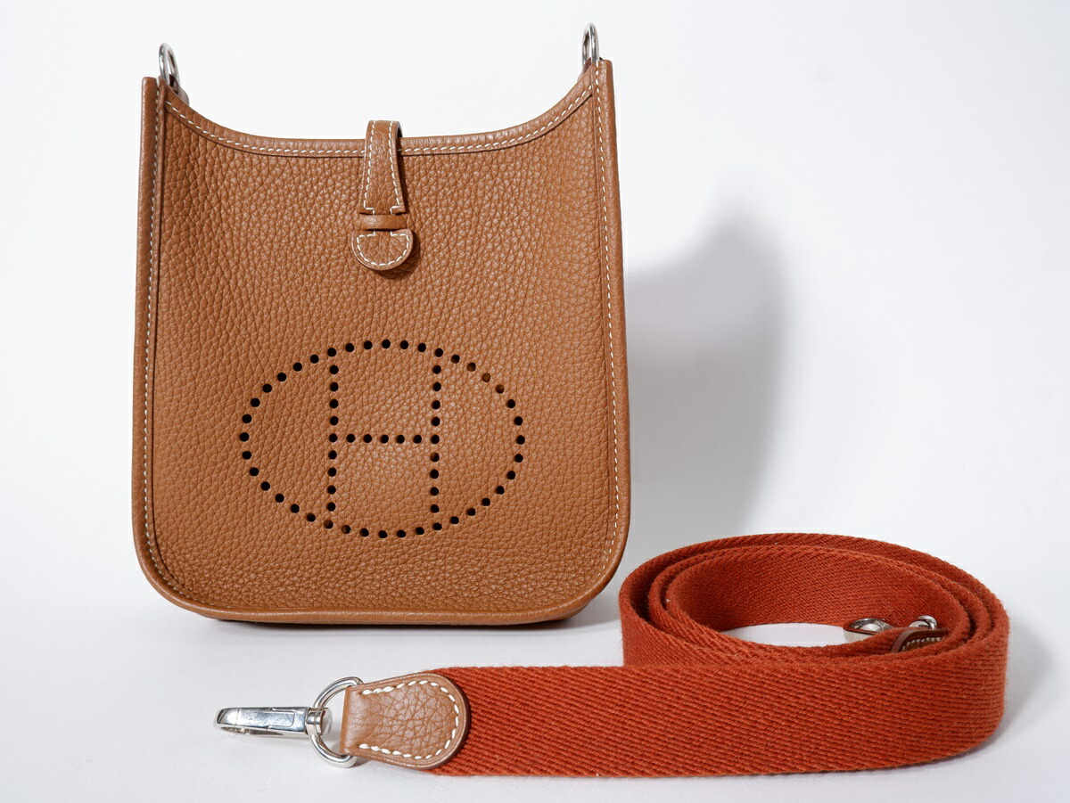 【百貨店SALE継続期間中尖んがり5倍!】HERMES/エルメス エブリンTPM トリヨンクレマンス ゴールド しろがね色金具 A目じるし2017年 未当て嵌める品【LBGA74269】【ゴールド|しろがね色金具】【TPM】【未当て嵌める】【沖縄.離島以外 貨物輸送無料】【DM240206】