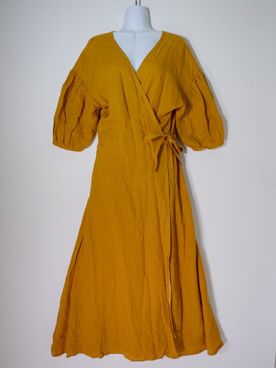 L'Appartementアパルトモン Linen Madam Dressリネンマダムドレス ワンピース【LOPA82471】【イエロー】【フリー】【中古】【沖縄.離島以外 送料無料】【DM260623】｜ブランド古着の買取販売 渋谷FILT