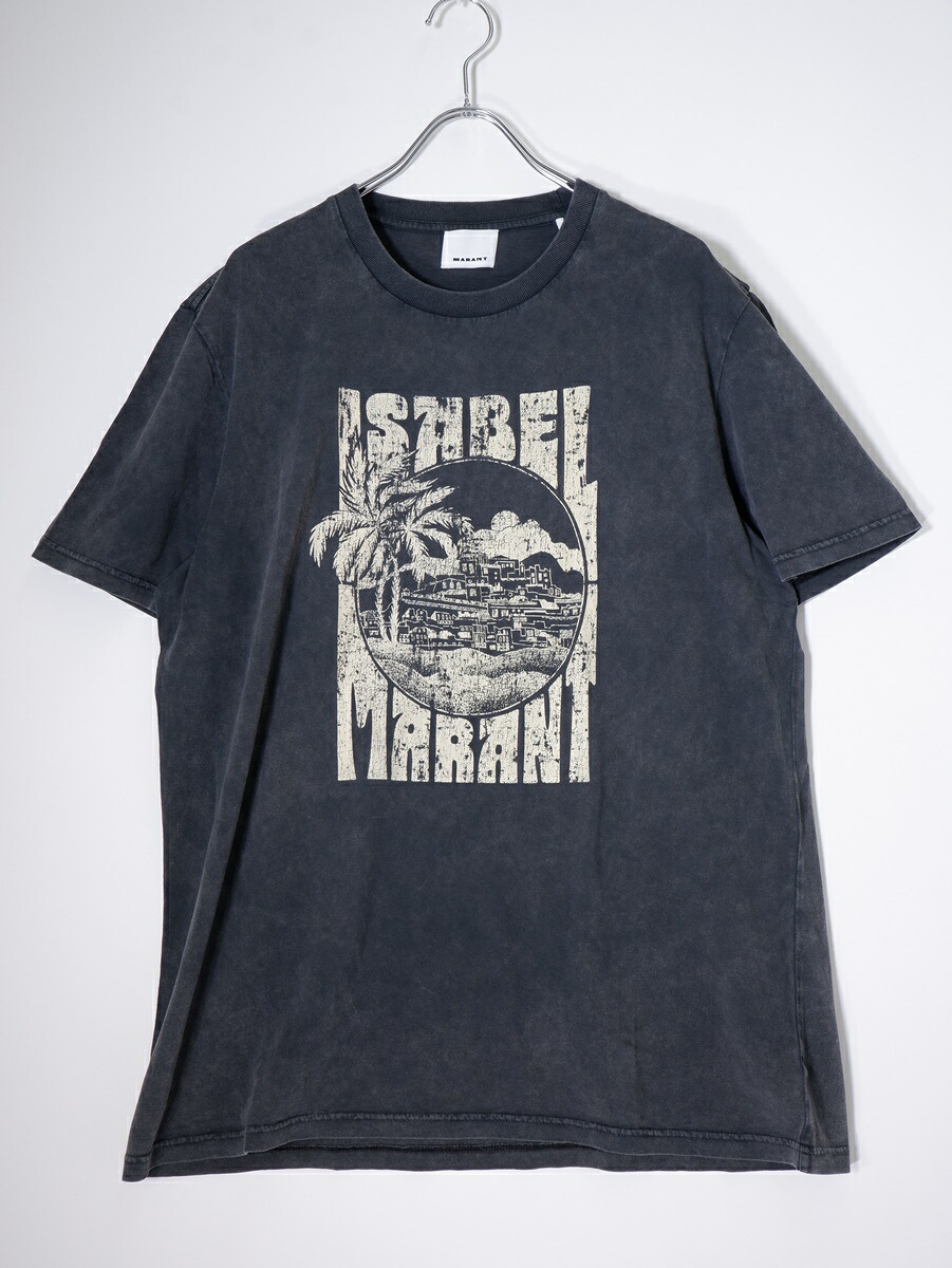ISABEL MARANTイザベルマラン HONORE Tシャツ新品【MTSA79471】【墨黒】【M】【未使用】【沖縄.離島以外 送料無料】【DM250923】