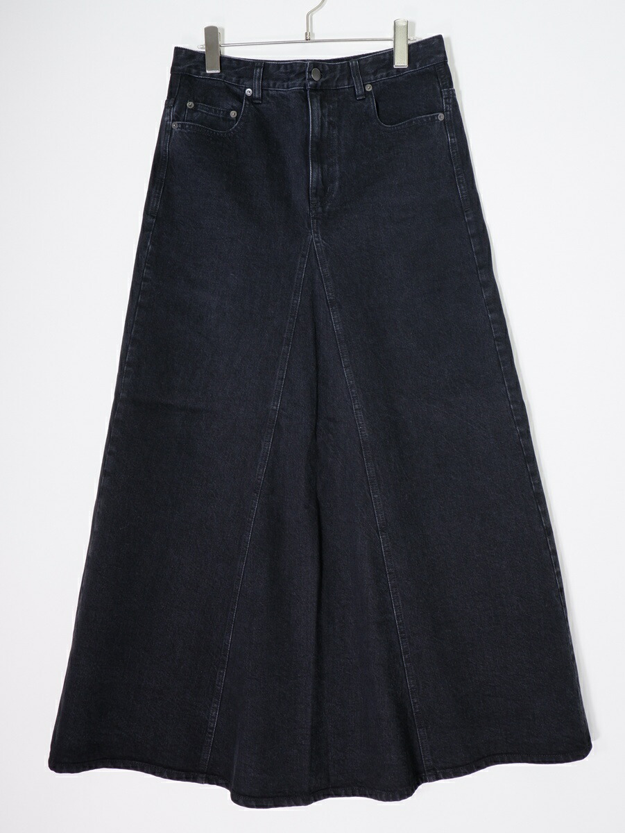 tibiティビ ドゥーズィエムクラス購入2023AW BLACK DENIM GODET マキシスカート【LSKA80573】【ブラック(墨黒)】【26】【中古】【沖縄.離島以外 送料無料】【DM251230】