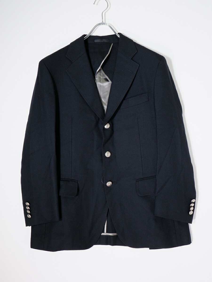 【百貨店SALE継続期間中尖んがり5倍!】BURBERRY LONDONバーバリー 英国の首都 日本製 導管見澄ます目じるし金属元素名取り草 御前上等絨毛羊毛カシミール スポーツジャケット3B上衣【MJKA80880】【黒いこと】【AB4(94-84-165)】【中古】【沖縄.離島以外 貨物輸送無料】【DM260203】