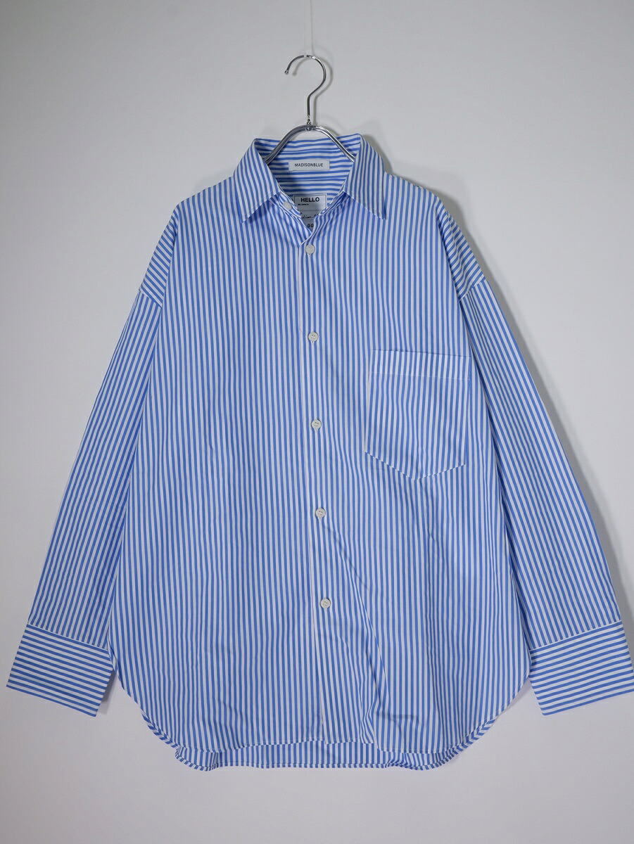 MADISON BLUEマディソンブルー L'Appartementアパルトモン購入2024 J.BRADLEY NARROW L/S SH STRストライプシャツ【LSHA82082】【ブルー】【34】【中古】【沖縄.離島以外 送料無料】【DM260519】｜ブランド古着の買取販売 渋谷FILT 19,292円