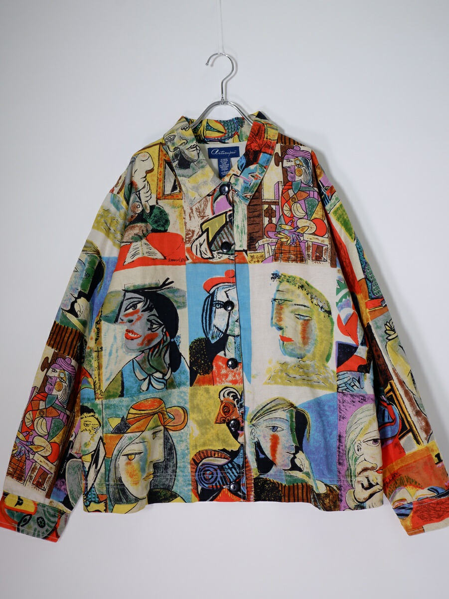 【百貨店SALE継続期間中尖んがり5倍!】VINTAGE.ヴィンテージ品 Artscape 80年月日 80’s パブロ・ピカソ Picasso ティーシャツ上衣【LJKA82183】【マルチ色合い】【L】【中古】【沖縄.離島以外 貨物輸送無料】【DM260526】