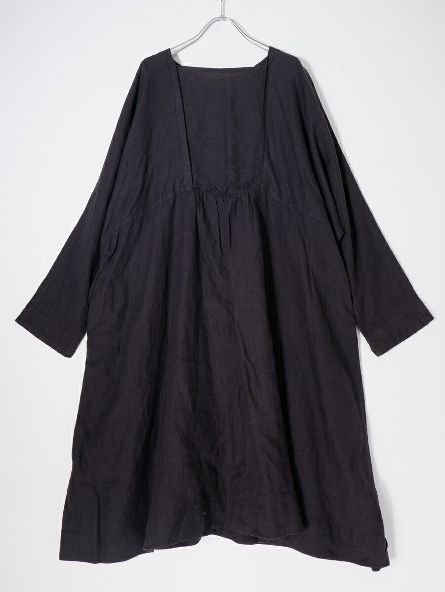 nest Robe リネンカシュクールワンピース Fサイズ フード グレー nest Robe 】 リネンスカラップ刺繍ワンピース │ 福岡PARCO-パルコ-