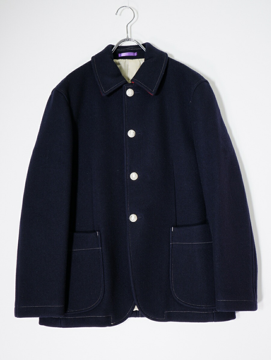 Paul Smith Collection極点スミス 寄せ合わせ 日本製 金属元素名取り草 メルトンウールシングルジャケット 厚地の外套【MJKA80289】【米国海軍】【M】【中古】【沖縄.離島以外 貨物輸送無料】【DM251209】