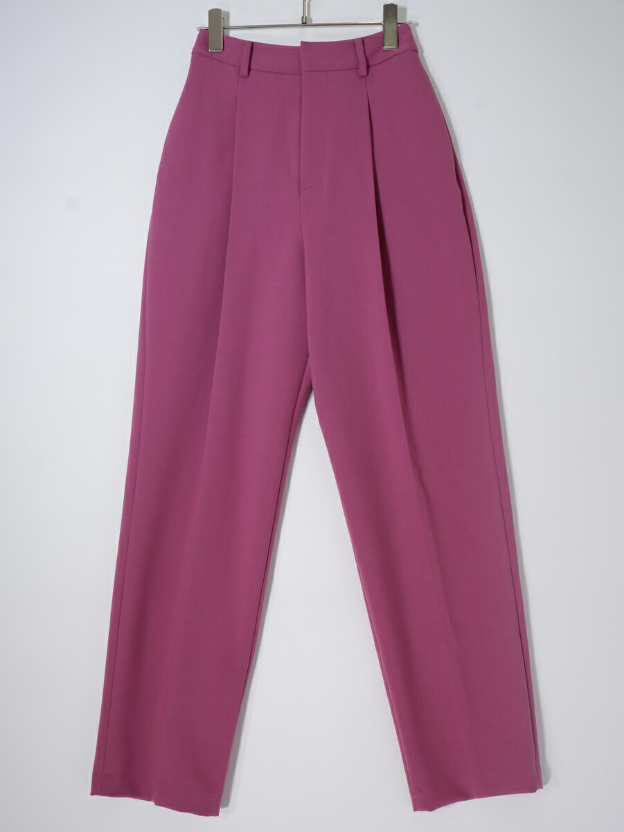 Lisiere L'Appartementリジエール アパルトモン 2021SS Tuck Pants テーパードタックパンツ【LPTA77893】【ピンク】【34】【中古】【沖縄.離島以外 送料無料】【DM250429】