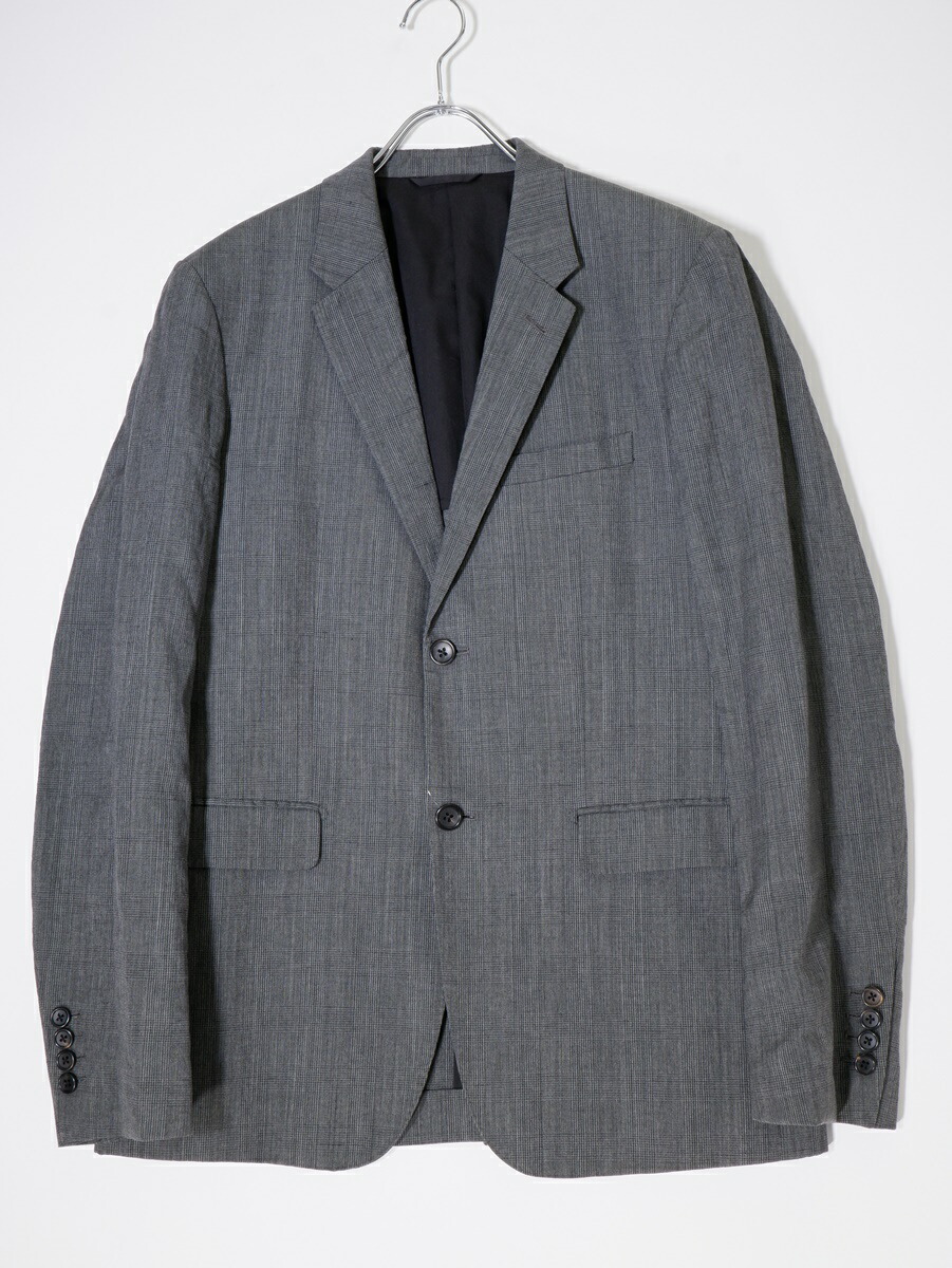 MARGARET HOWELL リネンジャケット ヘリンボーン グレー サイズ２ MARGARET HOWELL リネンジャケット ヘリンボーン グレー サイズ