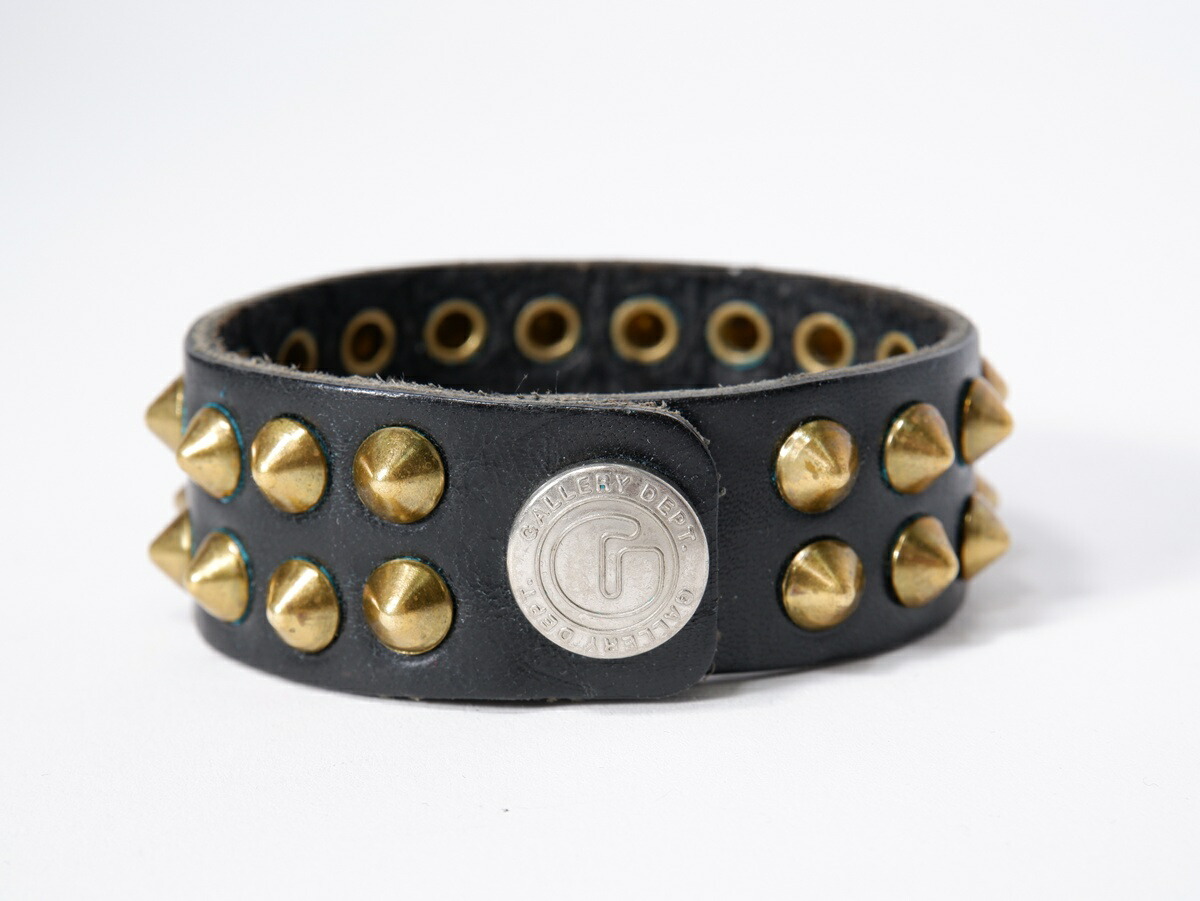 GALLERY DEPTギャラリーデプト 2024 STUD BRACELETレザースタッズブレスレット【MACA80296】【ブラック|ゴールド】【-】【中古】【沖縄.離島以外 送料無料】【DM260407】