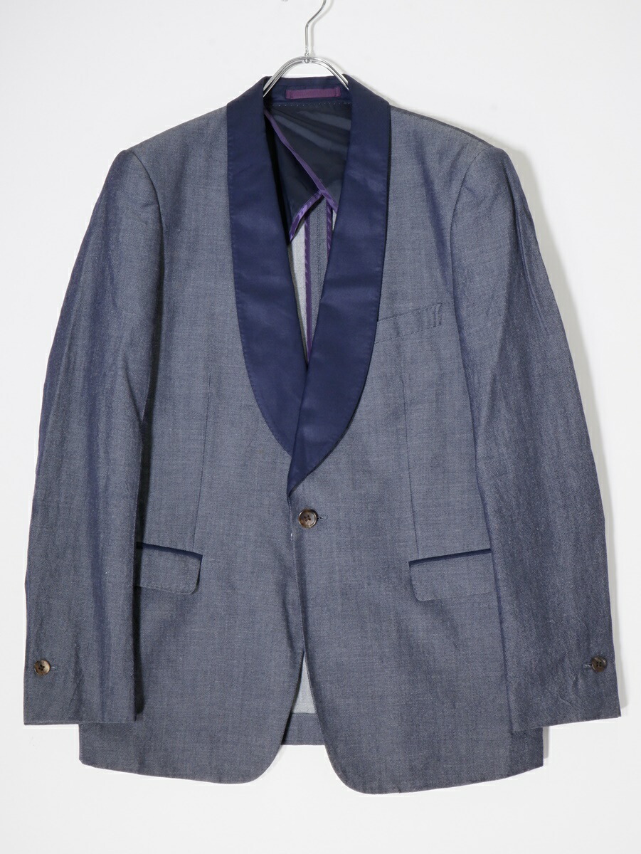 PS PAUL SMITH ポールスミス ウールリネンコットン タキシードジャケット【MJKA72896】【ネイビー】【M】【中古】【2点以上同時購入で送料無料】【DM231017】｜ブランド古着の買取販売 渋谷FILT