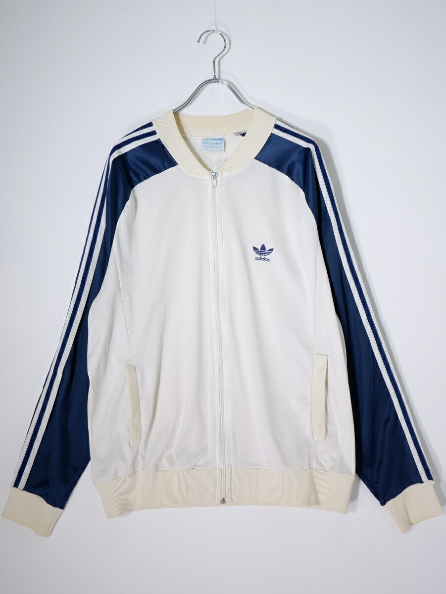 adidasアディダス ヴィンテージ品 70’s-80\u0027s 亜米利加製 ATP 貨物自動車上衣【MJKA81499】【象牙色|米国海軍】【L】【中古】【沖縄.離島以外 貨物輸送無料】【DM260421】
