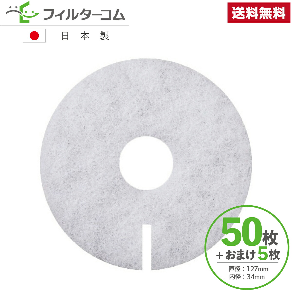 楽天市場】φ127 内径φ34（5枚入）ジェイベック Fresh80