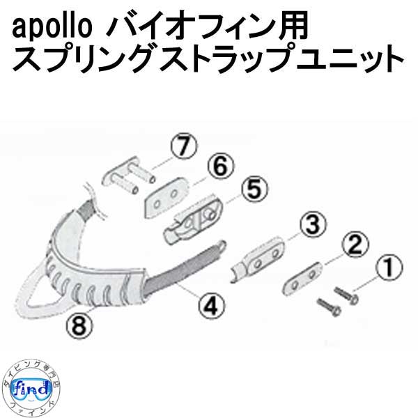 アポロ バイオフィン スプリングストラップ仕様 Mサイズ apollo（ダイビング） アポロ apollo bio-fin バイオフィンPRO