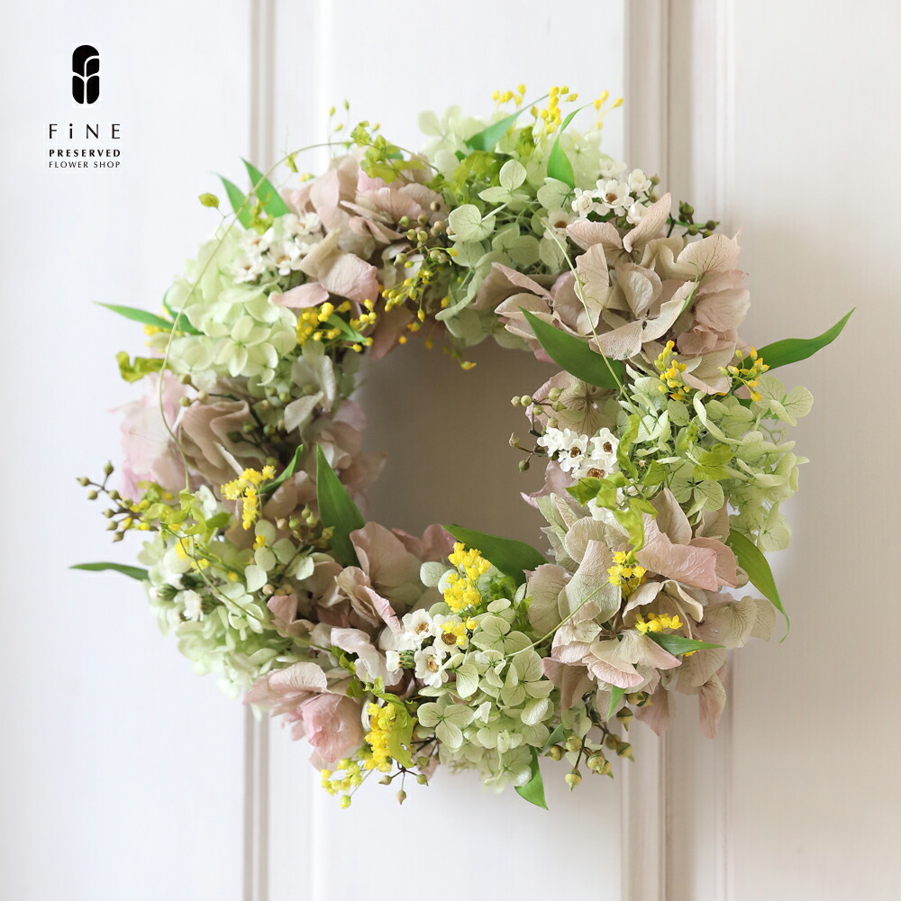 楽天市場】ドライフラワー リース プリザーブドフラワー ブロカント