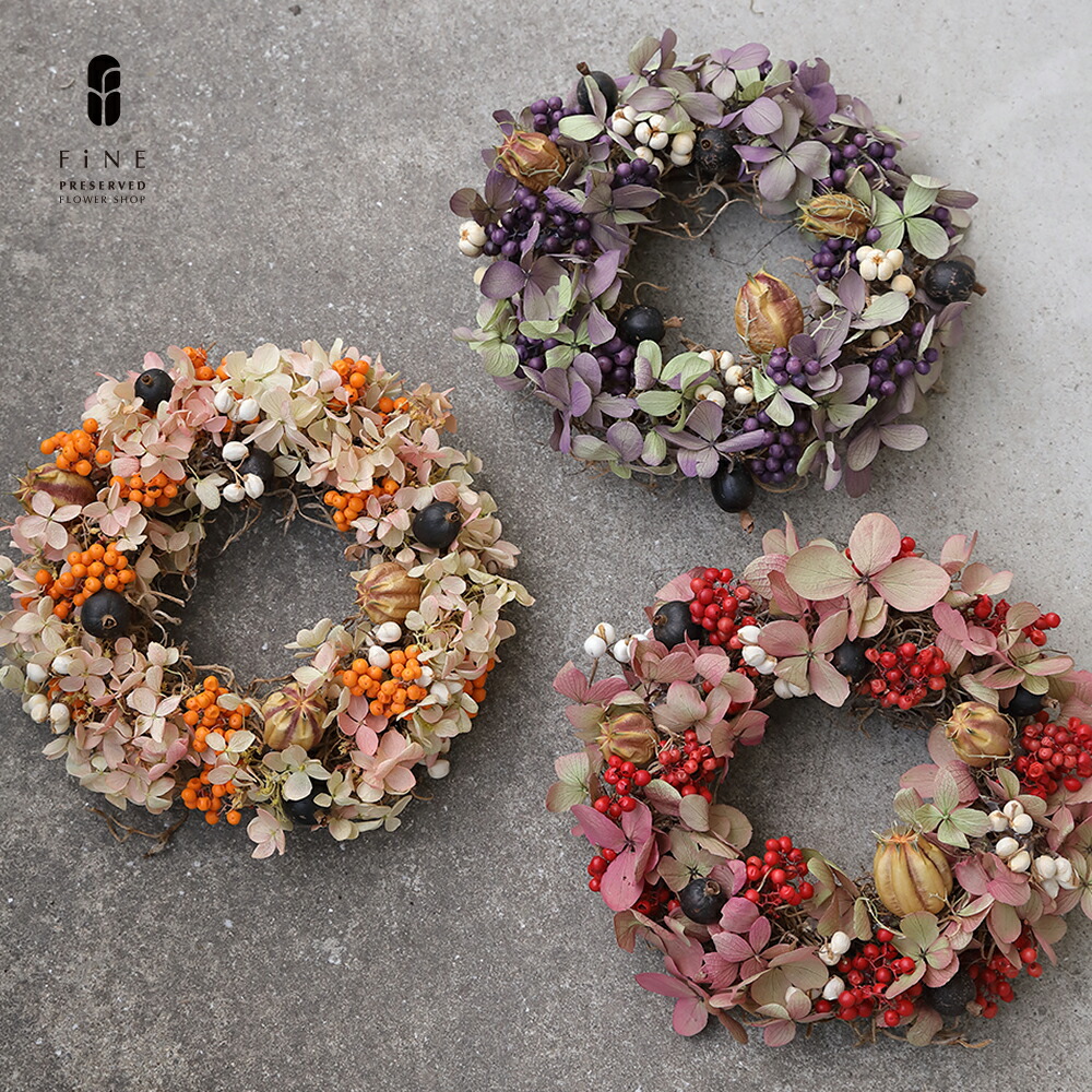楽天市場】ドライフラワー リース プリザーブドフラワー ブロカント