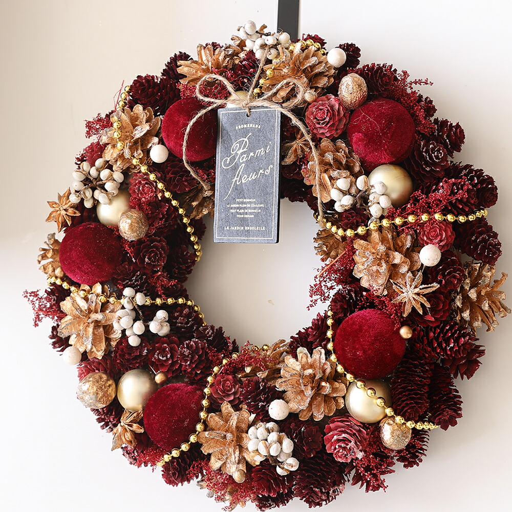 ドライフラワークリスマスリース 直径40cm 楽天市場】クリスマス リース クリスマスリース 40cm ライム