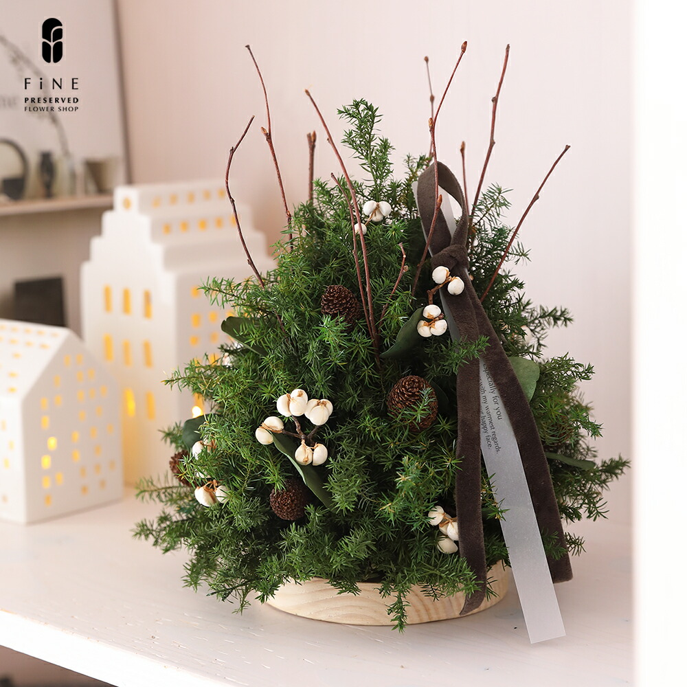 楽天市場】【クリスマス特集】 プリザーブドフラワー ブッシュドノエル