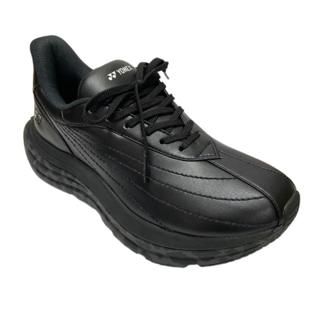 【YONEX ヨネックス】力強さ座布団 L128 SHWL128 オフコートシューズ 黒いこと 3.5E\u003cBR\u003eスニーカー ウォーキング 撥水PUなめし革 軽さ 紐靴 サイドジップ 内部ジッパー 豹柄\u003cBR\u003e成人女性靴 レディース 分かりやすい スポーティ ゆったり 履き分かりやすい 歩き分かりやすい 疲れにくい 厚底