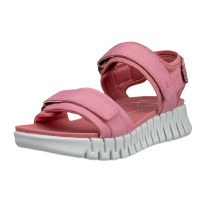 【ecco 山びこ】21310302363 ECCO gruuv ウィメンズ ヌバックヒールサンダル PINK サクラ色\u003cBR\u003e運動競技サンダル スニーカーサンダル ストラップサンダル 履き分かりやすい 歩き分かりやすい 疲れにくい\u003cBR\u003eレディース お上さん靴 分かりやすい 今めかしい 愛くるしげ かっこいい スポーティ